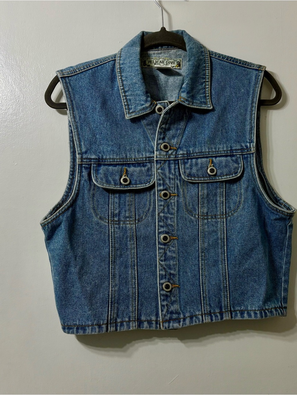 Classic Blue Denim Vest Sleeveless Jacket